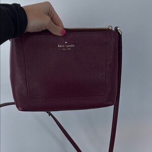 Kate Spade Red Crossbody Bag Sleek Design